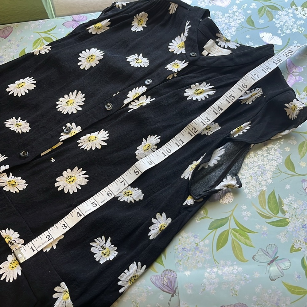 Kate Spade Black Daisy Dot Crepe Romper - Picture 10 of 16